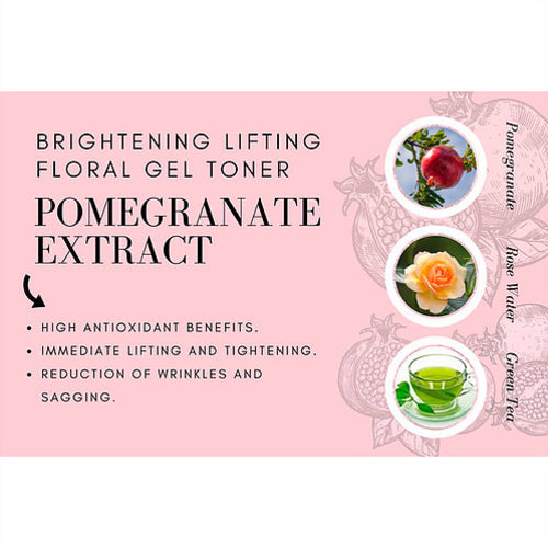 Toner in gel luminoso e liftante alla rosa, con fiori freschi e texture leggera, per la cura della pelle Sajishop.