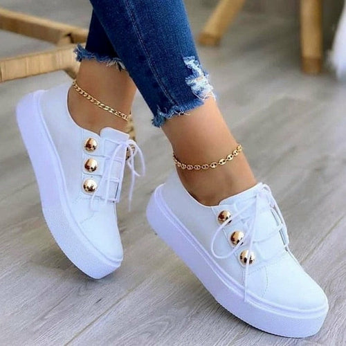 Scarpe da corsa femminili Sajishop, leggere e traspiranti, scarpe sportive casual per donna con suola bianca.