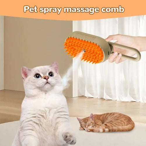 Spazzola a vapore Sajishop per animali domestici, strumento deshedding per gatti e cani per toelettatura e cura del pelo