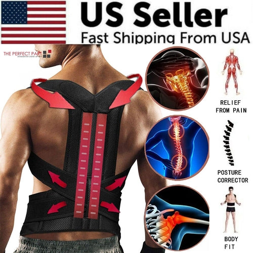 Fascia correttiva per postura regolabile Sajishop, supporto lombare e spalle, cinturino per migliorare la postura e alleviare il dolore.