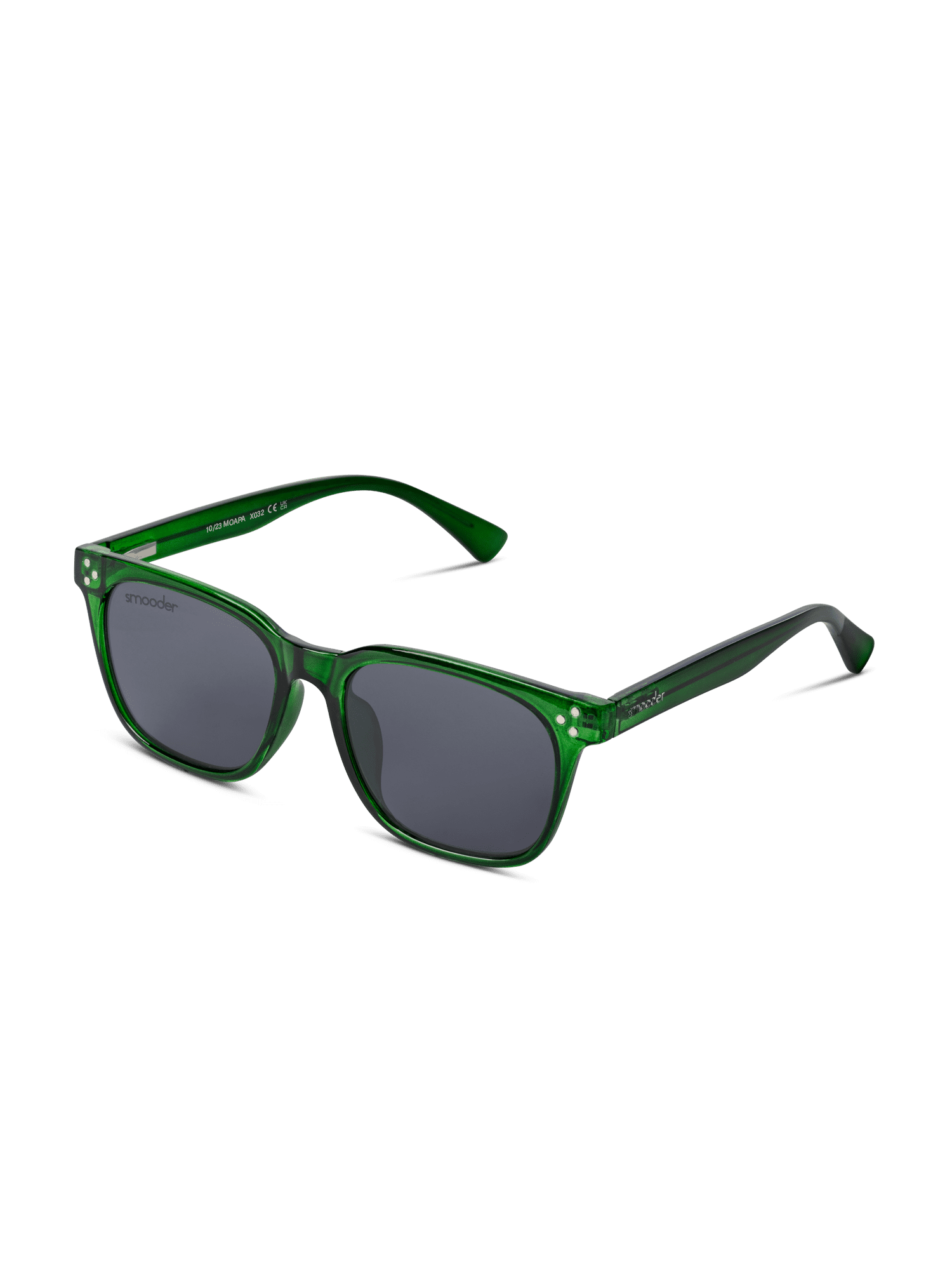 Occhiali da sole Smooder Moapa con montatura verde superiore, stile moderno e design elegante, protezione UV efficace.