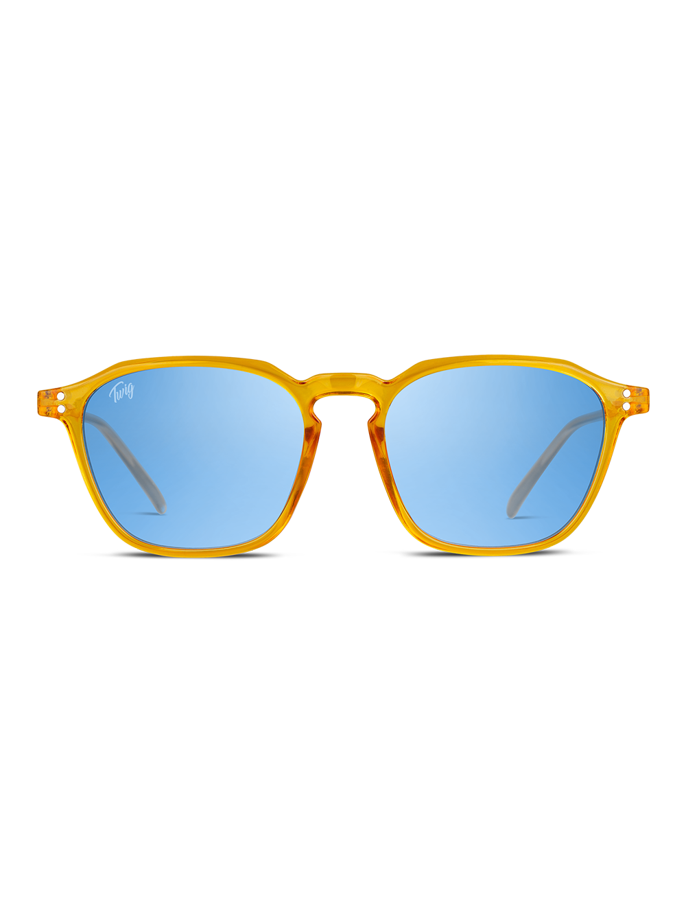 Occhiali da sole TWIG Concept Milano Updike con montatura in colore ambra, stile elegante e moderno.